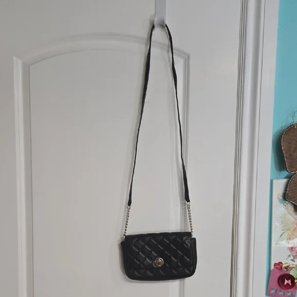 Kate Spade Natalia Black Quilted Leather Turnlock Shoulder Bag - Picture 8 of 8